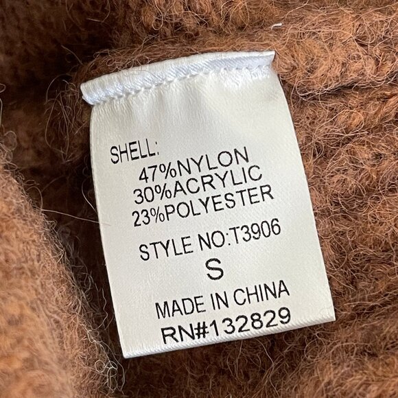 MIOU MUSE Fair Isle Brown Sweater is New w/o Tags! Size Small - Picture 6 of 6